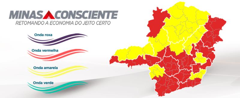 Estado tem queda de 38% na incidência da covid-19 e quatro regiões avançam para onda amarela do Minas Consciente