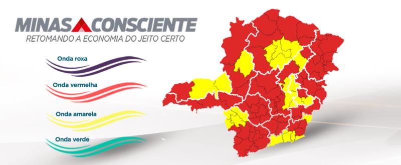 Macrorregião Norte regride e Estado tem 11 das 14 regiões na onda vermelha do Minas Consciente