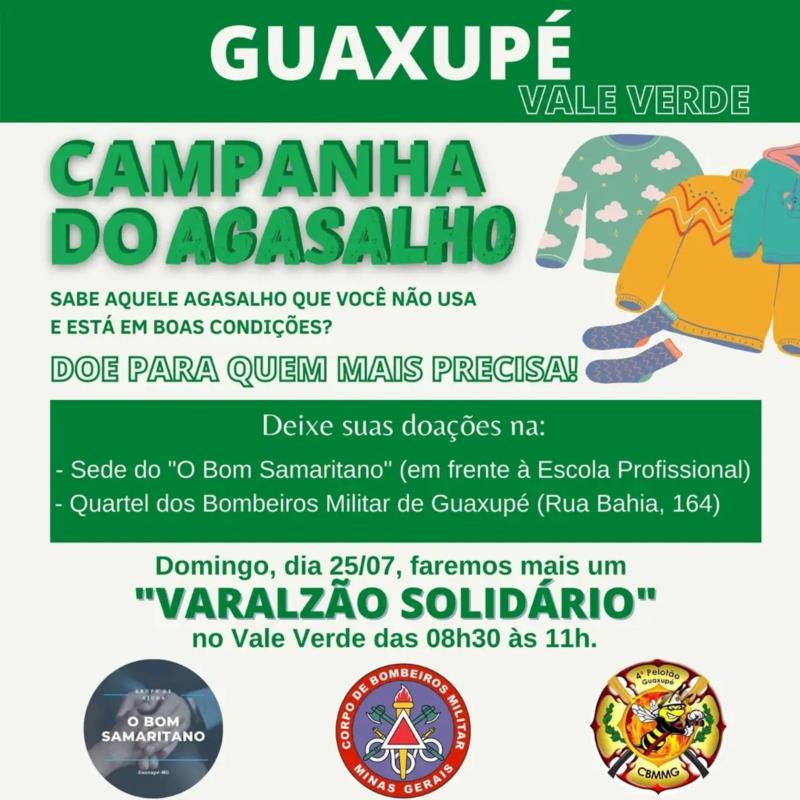 Corpo de Bombeiros e O Bom Samaritano realizarão o terceiro Varalzão Solidário no próximo domingo, em Guaxupé