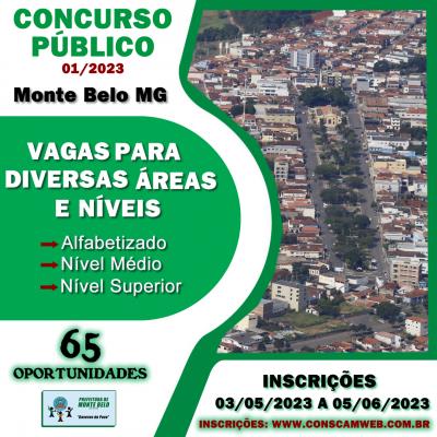 Prefeitura de Monte Belo lança edital para concurso público 