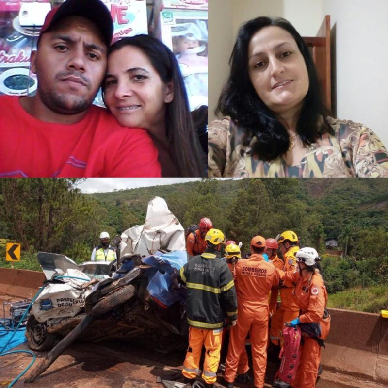 Dois guaxupeanos morrem e outro fica ferido em gravíssimo acidente na Fernão Dias 